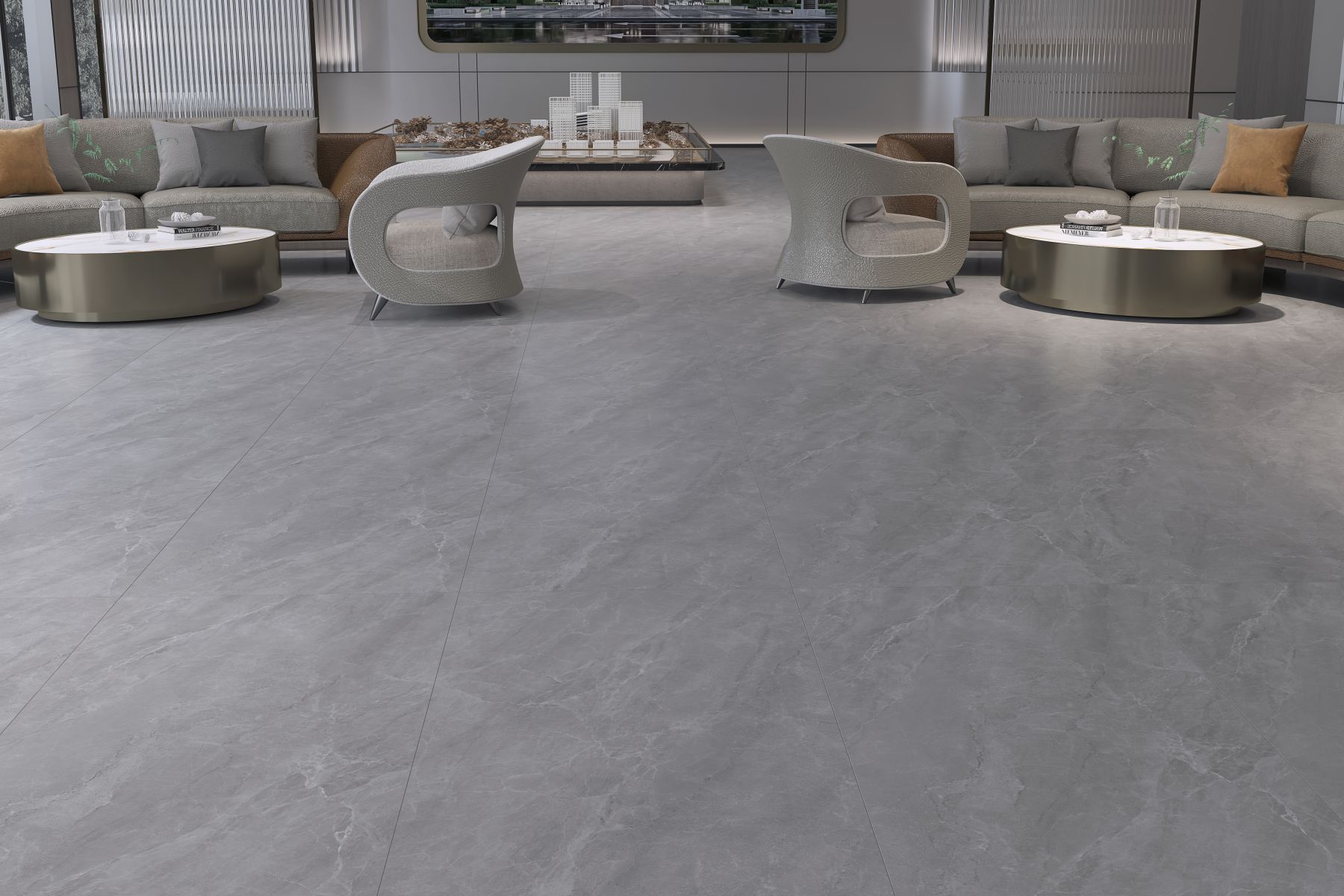 Bichner Dark Gray-Soft Gloss Porcelain Slab