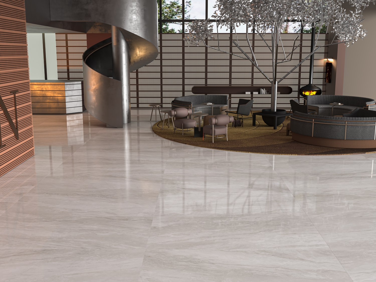 Kavala Warm Gray Sintered Stone Used For Floors